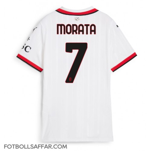 AC Milan Alvaro Morata #7 Bortatröja Dam 2024-25 Kortärmad